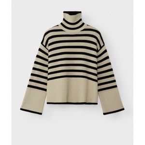 toteme stripped wool and cotton sweater； never worn new
